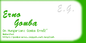 erno gomba business card